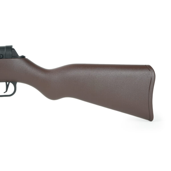 MP18 Gel Blaster Stock Side View Classic Wood Style Rear End - Orbeezgun