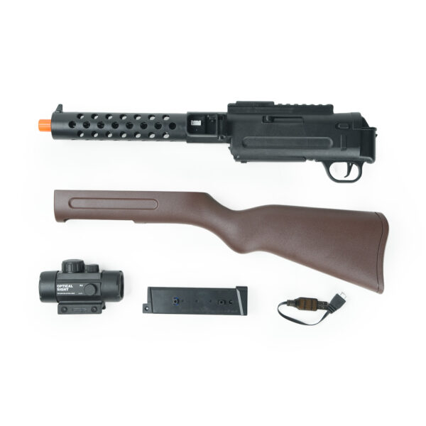 MP18 Gel Blaster Accessories Disassembled Layout Charging Kit View - Orbeezgun