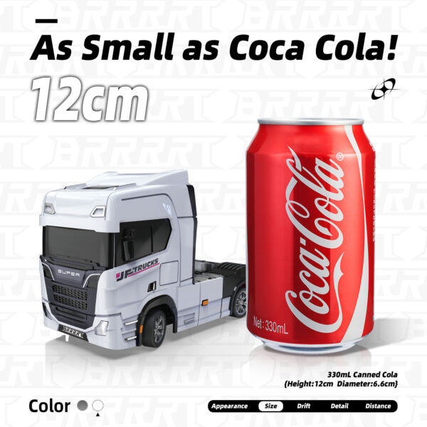 Mini Drift Truck Size Compared with Coca-Cola Can - Orbeezgun
