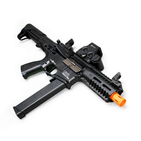 arp9-gel-blaster-electric-toy-side-view ARP9 Gel Blaster Toy electric front view showing overall design and magazine