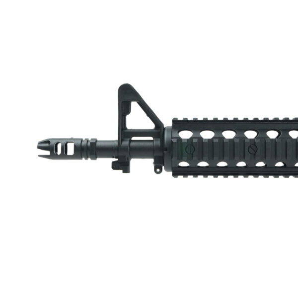 M4A1 Gel Blaster Front Muzzle View Front muzzle and rail system -Orbeezgun