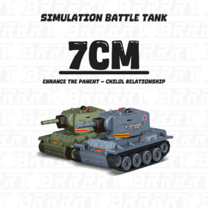 Green And Grey 7cm Simulation RC Tanks Side By Side -Orbeezgun