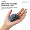 1/64 Scale Grey RC Tank Shown In The Palm Of A Hand -BRRRRT