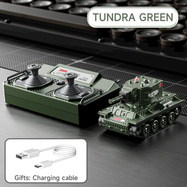 Tundra Green Mini RC Tank With Controller And Type-C Charging Cable Gift -Orbeezgun