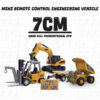 Mini-Remote-Control-Engineering-Vehicle - New-Upgrade-With-Trailer-Attachment 1/64 Mini RC Excavator & Dump Truck Toy Set
