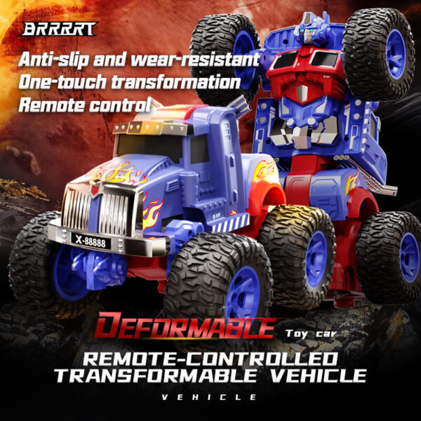 Blue-Model-RC-Car-Transform-High-Speed-Drift-BRRRT 1/20 RC Deformable Car Robot