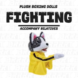 Kung Fu Husky Hand Puppet, Interactive Yellow Jacket Design