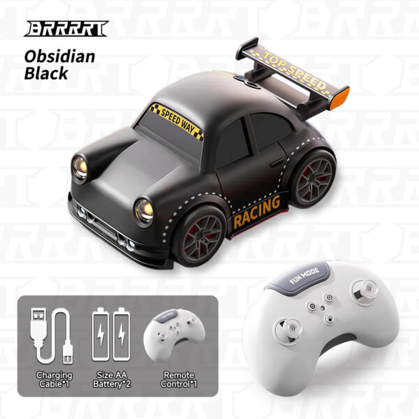 Mini Smart Drift Car Obsidian Black with Speed Way Design