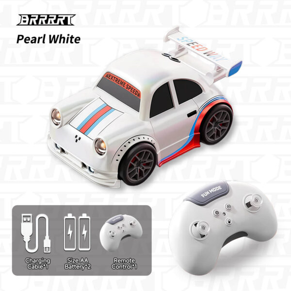 Mini Smart Drift Car Pearl White with Extreme Speed Design - Remote Control