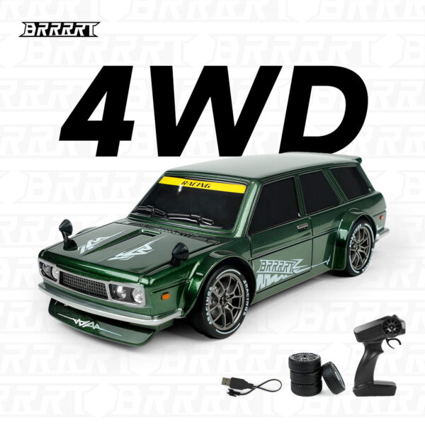 1/24 Scale 4WD RC Drift Car Green