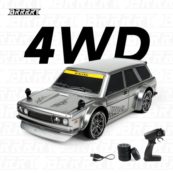 1/24 Scale 4WD RC Drift Car Silver