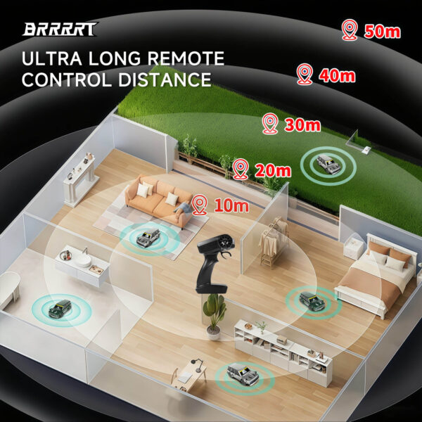 1/24 Scale 4WD RC Drift Car Ultra Long Control Range - Smooth Operation