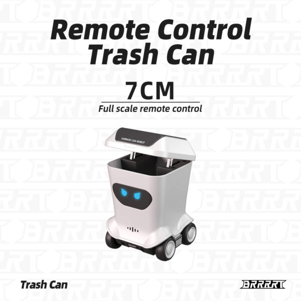 Mini RC Trash Can 7CM Full-Scale with Remote Control - Compact Fun