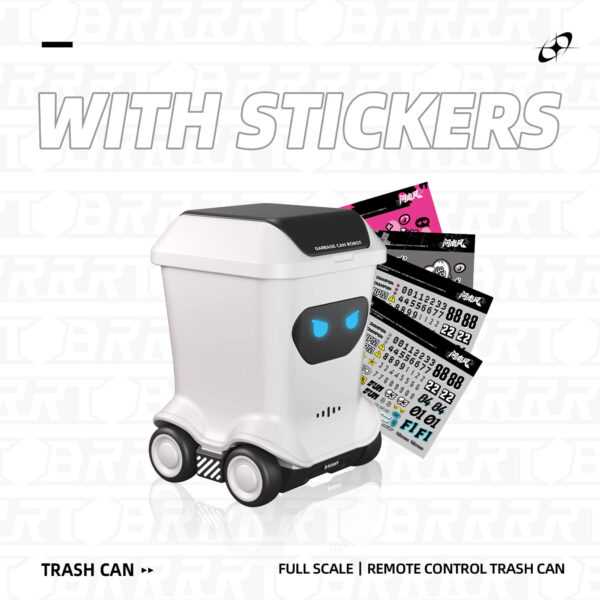 Mini RC Trash Can with Custom Stickers - DIY Design